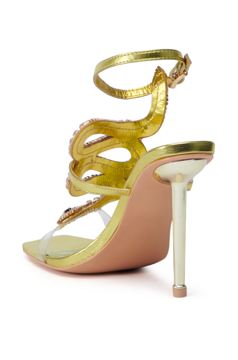 AZALEA WANG COBRA CITRINE STILETTO SANDAL