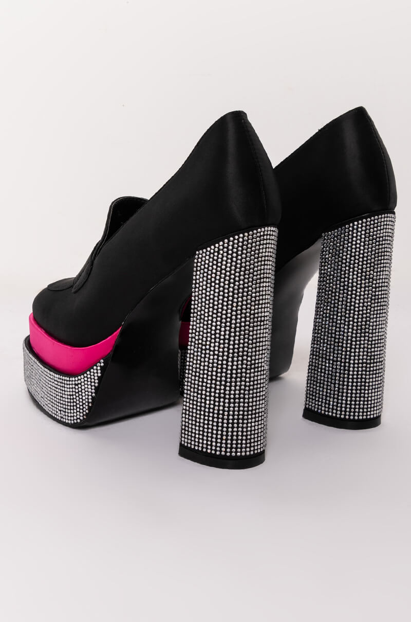 AZALEA WANG OVER YOU CHUNKY BOOTIE IN BLACK