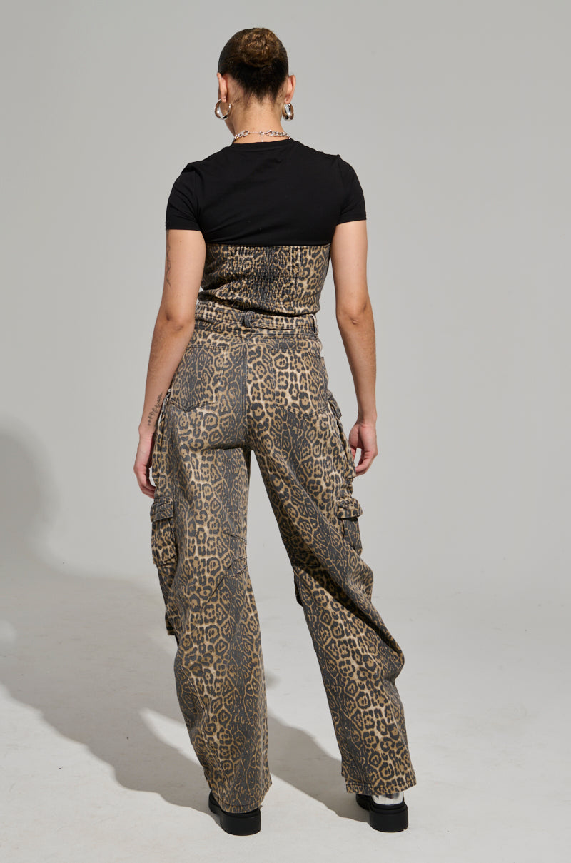 FIERCE ENERGY ONLY LEOPARD JUMPSUIT