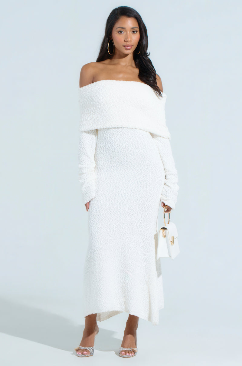 CANCELLED PLANS KNIT MIDI DRESS