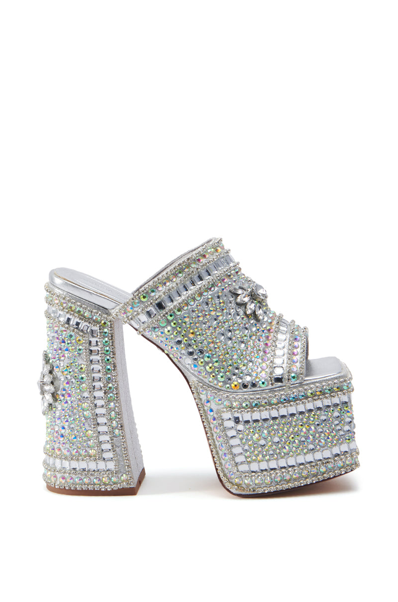 AZALEA WANG SHOWSTOP RHINESTONE SANDAL