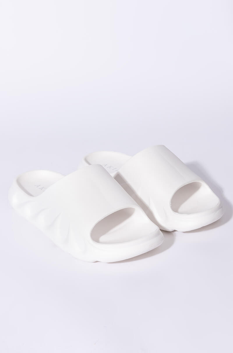 ONLY IN MY DREAMS FLAT SANDAL IN WHITE