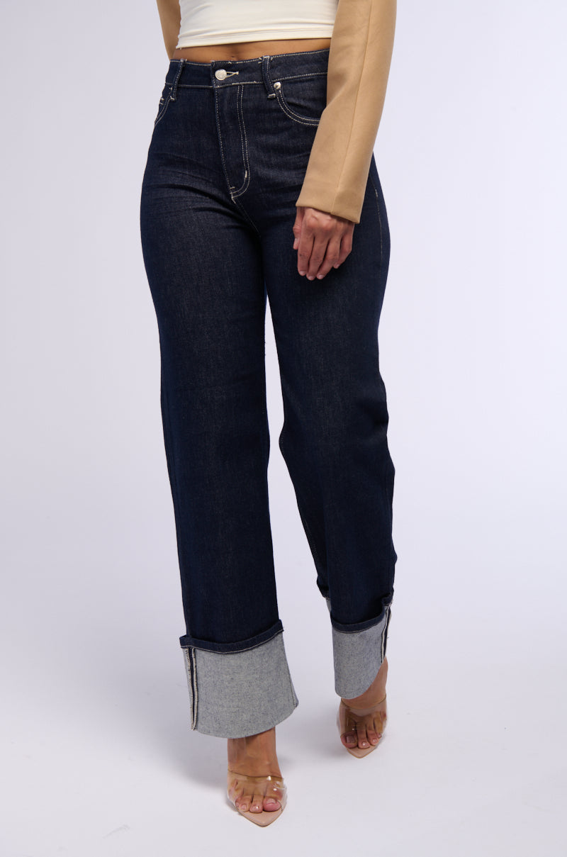 RILEY CUFFED HEM RELAXED FIT DENIM