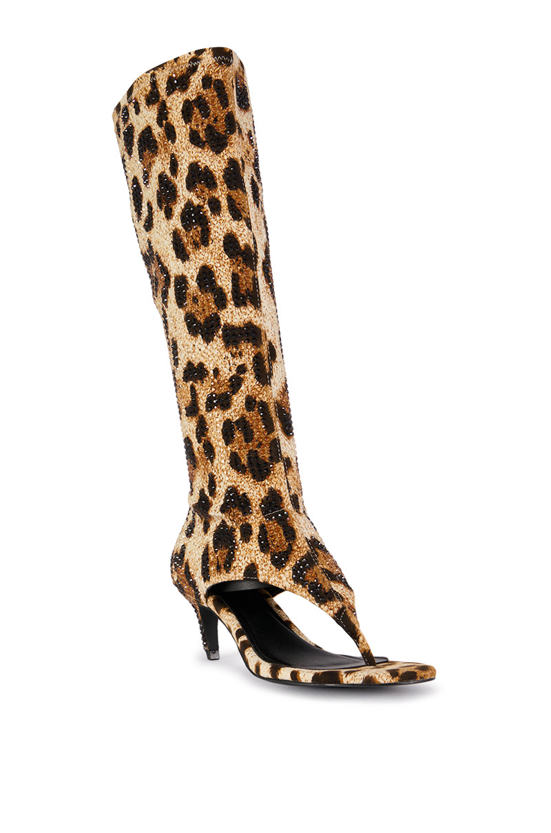 AZALEA WANG CECILE LEOPARD SANDAL