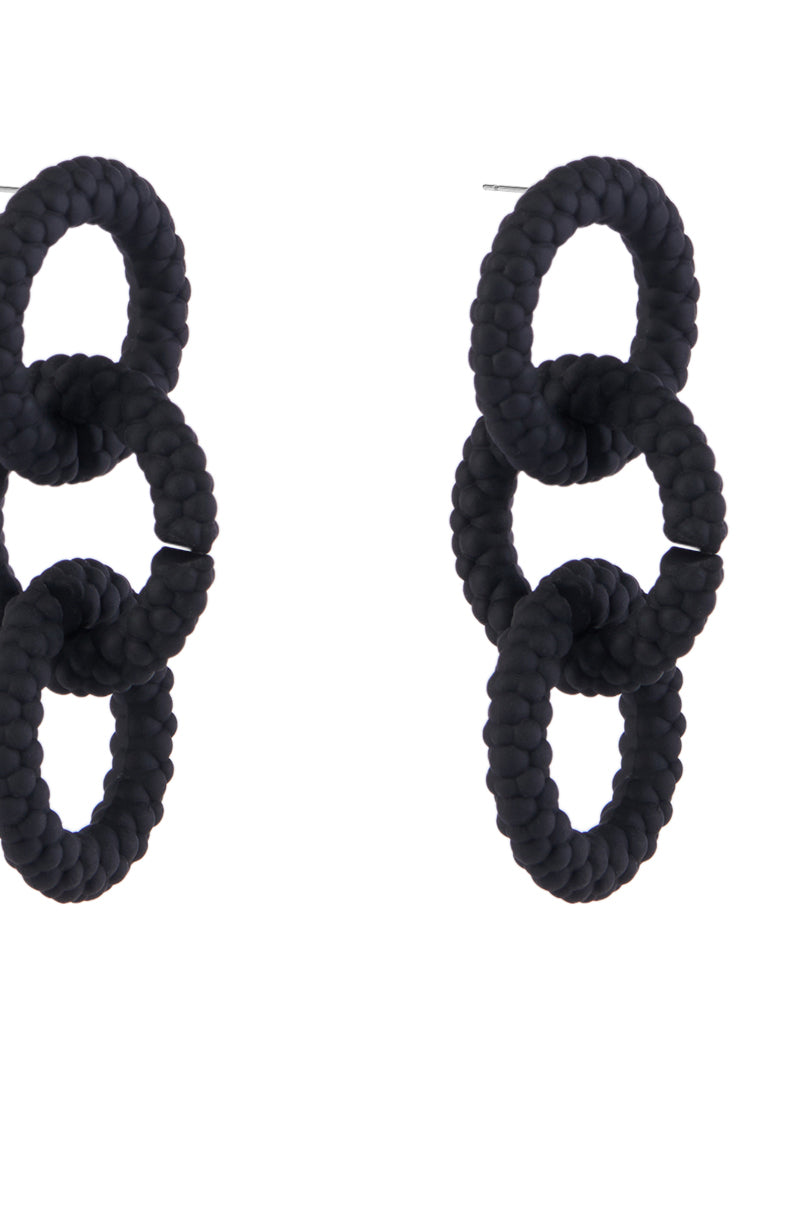 BUMPY RIDE EARRING IN BLACK