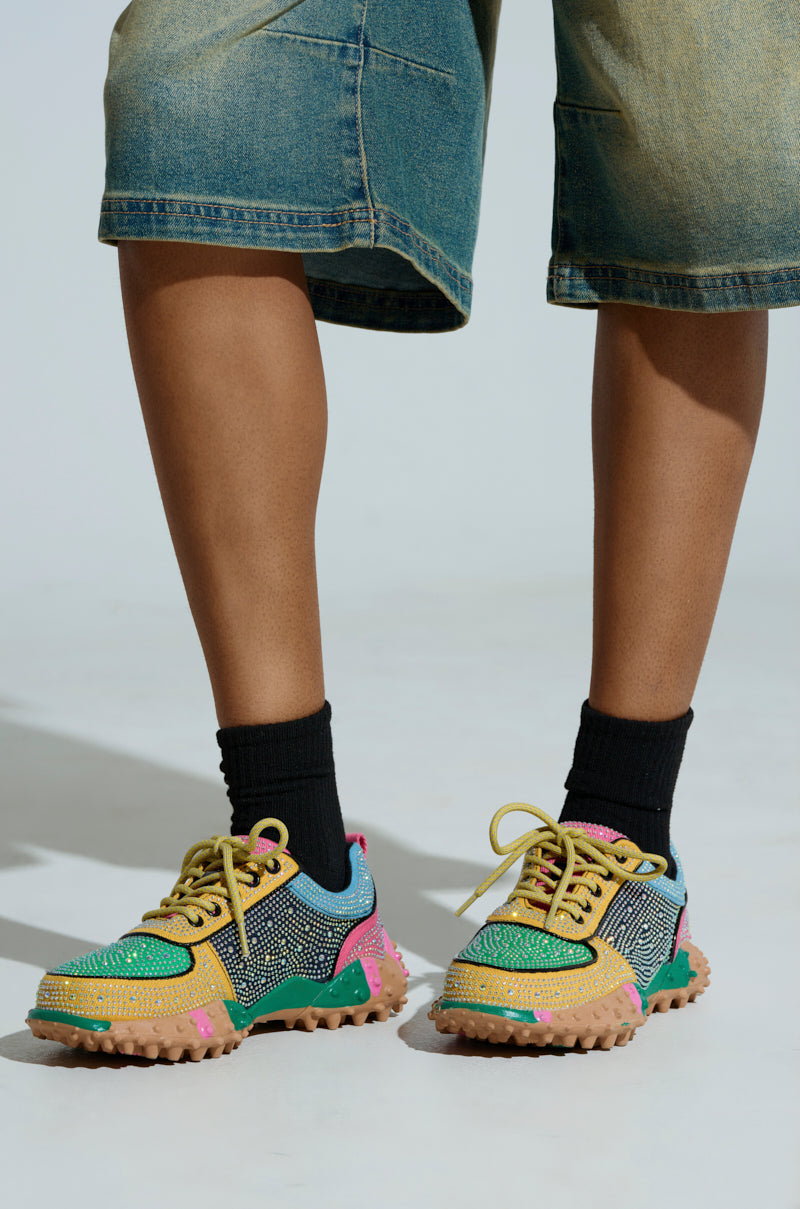 AZALEA WANG ISABEAU EMBELLISHED MULTI SNEAKER