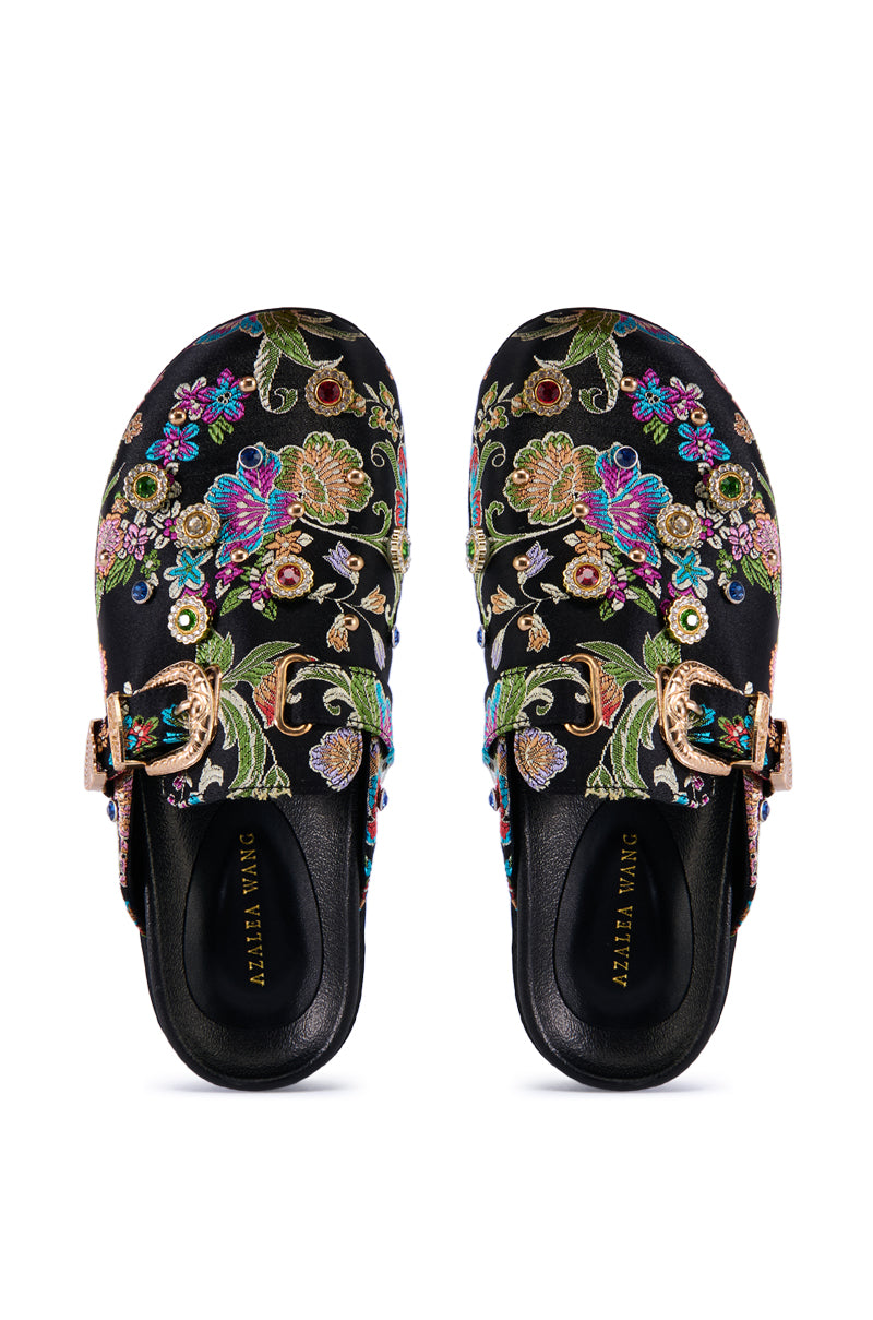 AZALEA WANG QUINBY BROCADE CLOG IN BLACK