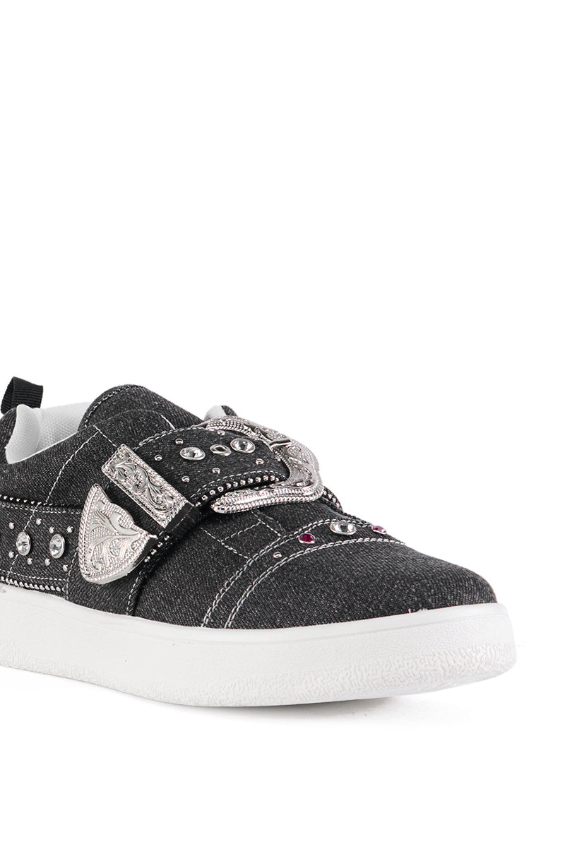 AUDRA BLACK EMBELLISHED SNEAKER