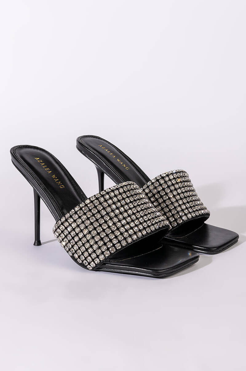 AZALEA WANG DIRTY DANCING STILETTO SANDAL IN BLACK