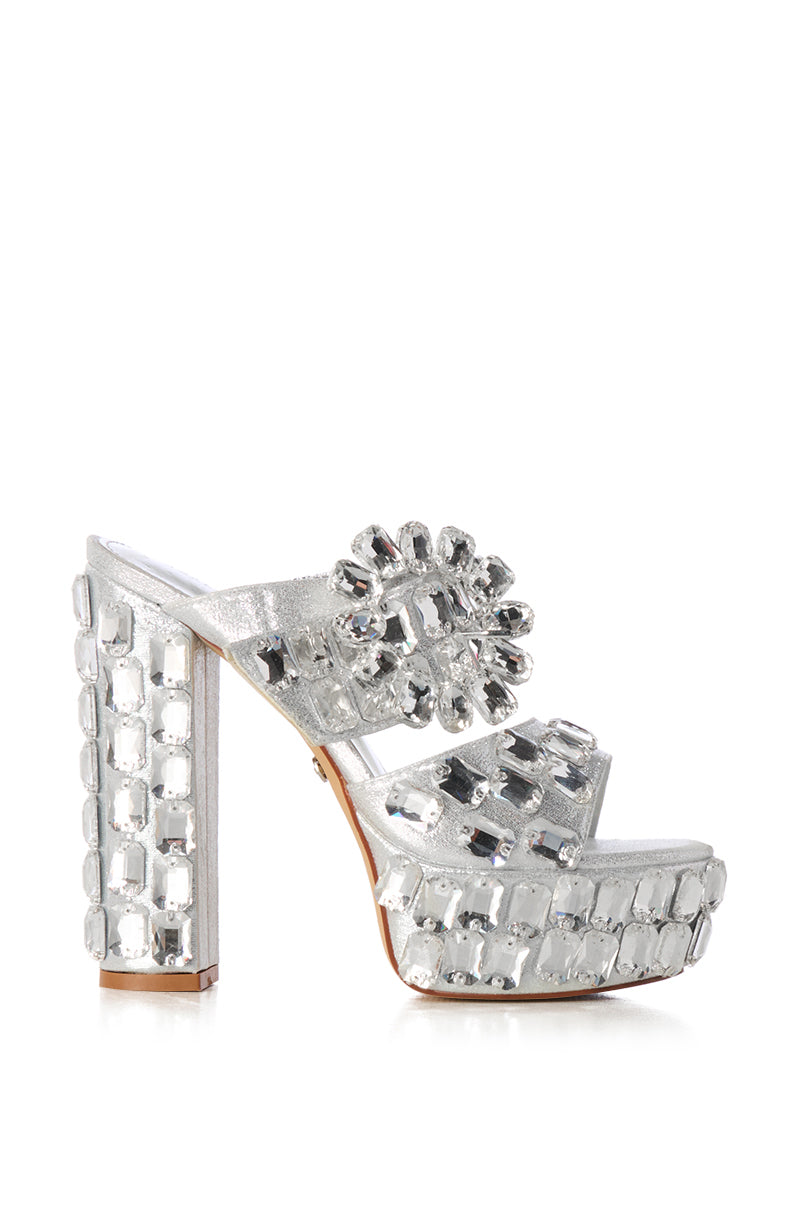 AZALEA WANG HOPEA SILVER EMBELLISHED SANDAL