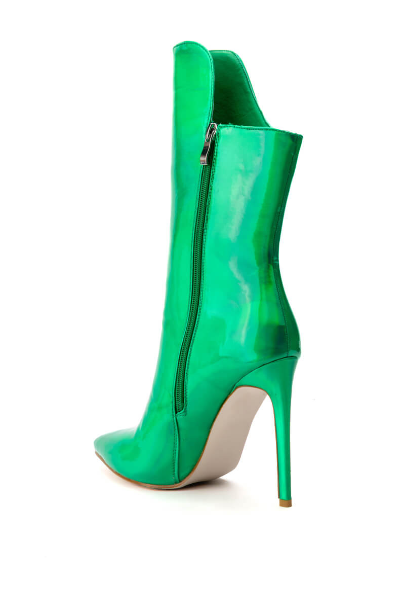 AZALEA WANG HALO SEXY STILETTO BOOTIE IN GREEN