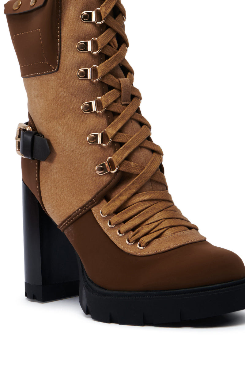 AZALEA WANG CALIBRI BROWN BOOTIE