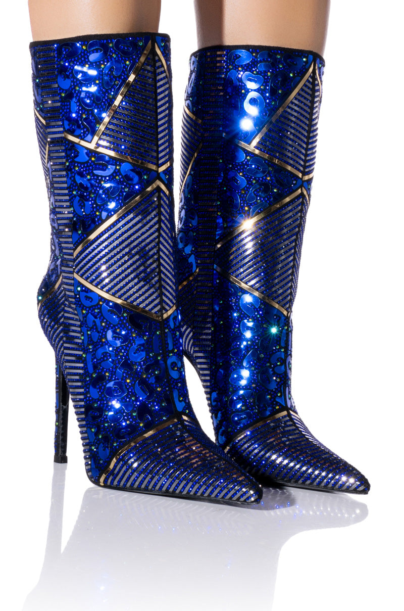 AZALEA WANG VANILLA RICH BLUE BOOTIE