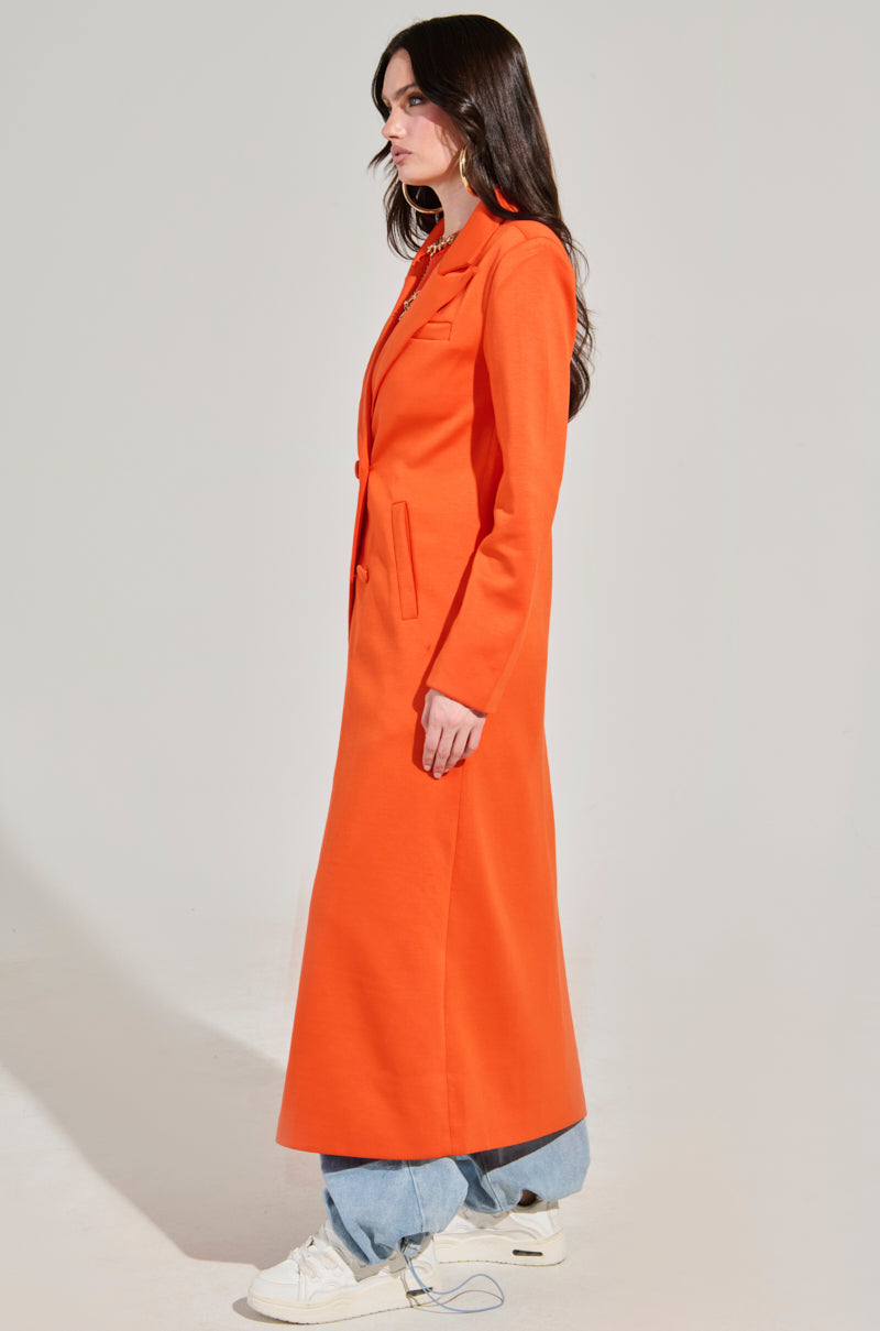 COCOA BUTTER SCUBA TRENCH IN ORANGE