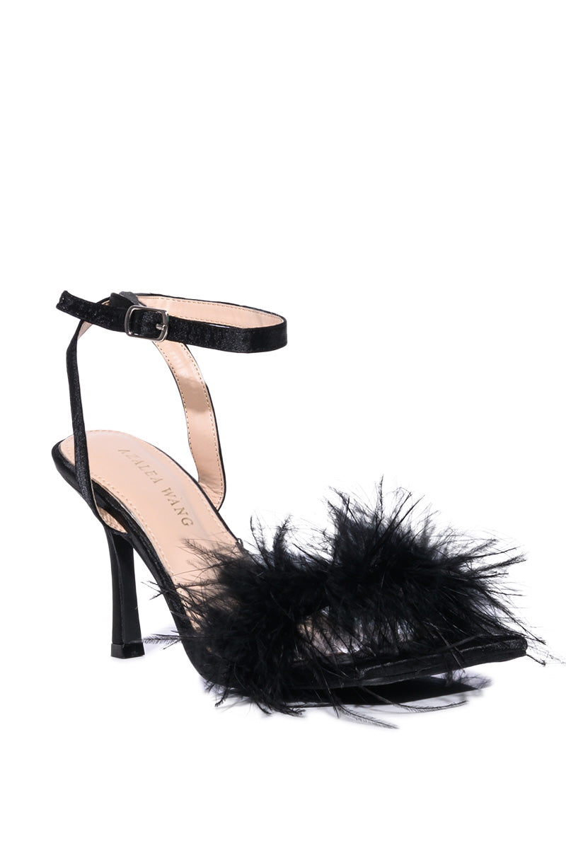 AZALEA WANG LUCINDA FEATHER SANDAL