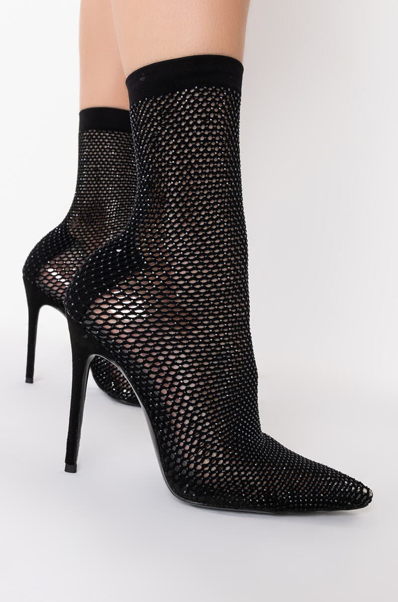 AZALEA WANG MAKE YOU WANT MORE STILETTO BOOTIE IN BLACK