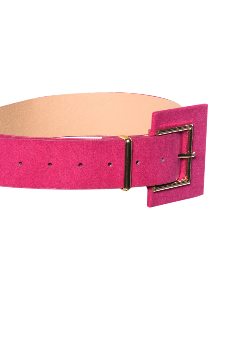 ITS A LEWK PINK SUEDE LOOK BELT