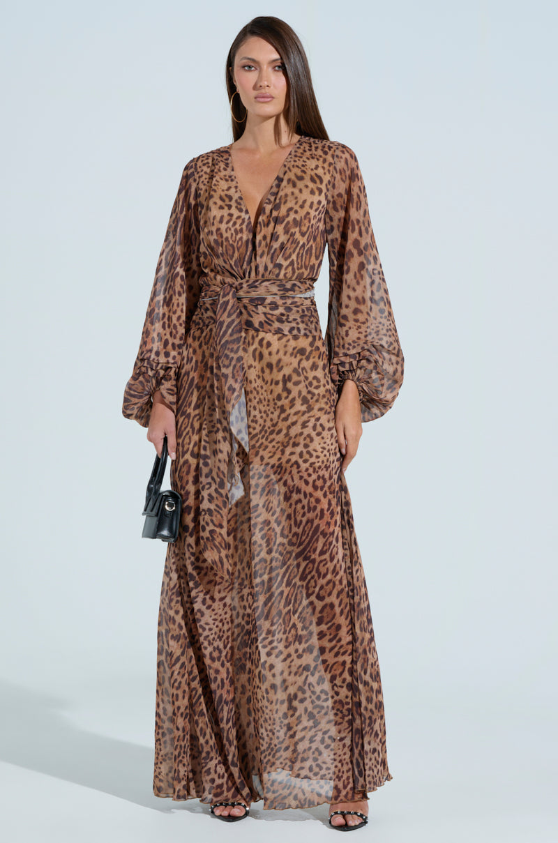 RYAN LEOPARD PRINT MAXI DRESS