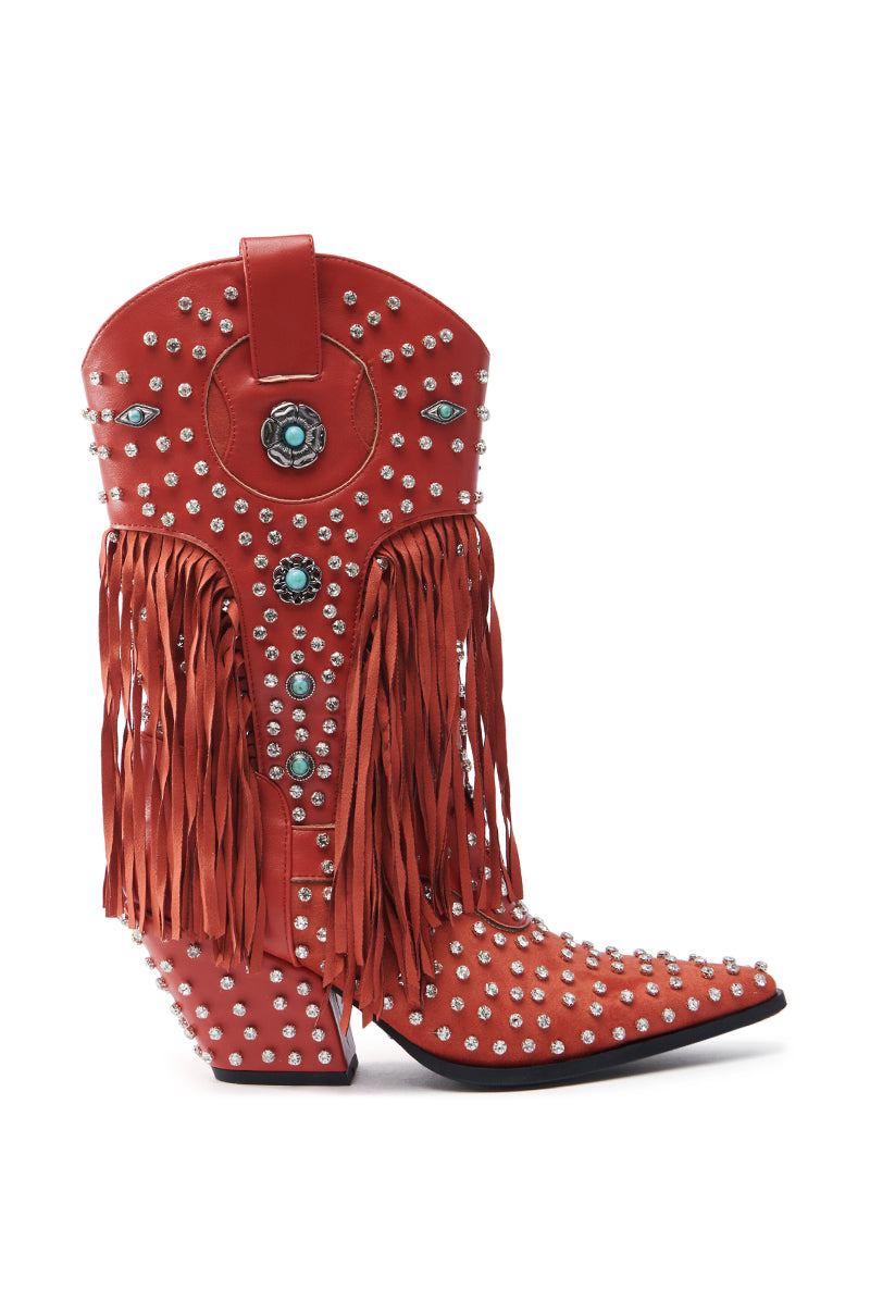 AZALEA WANG GREYSON RED BOOT