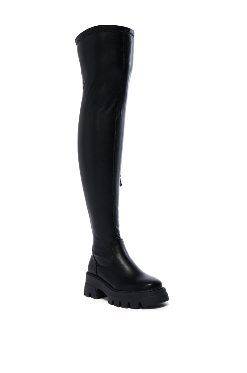 AZALEA WANG LIVINIA BLACK OVER THE KNEE BOOT