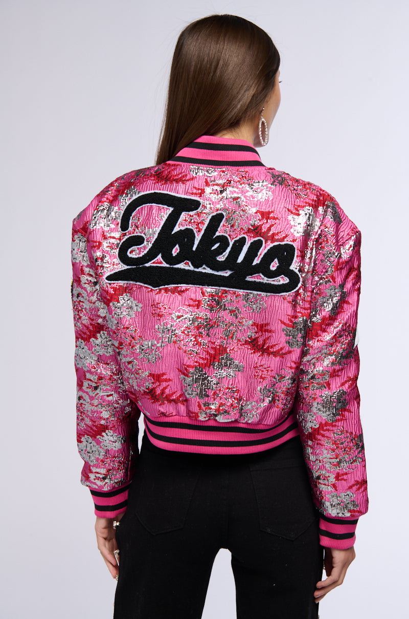 JACQUARD VARSITY BOMBER