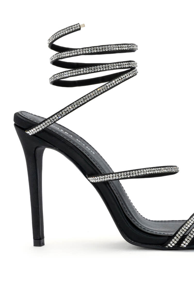 AZALEA WANG LETS GO OUT STILETTO SANDAL IN BLACK