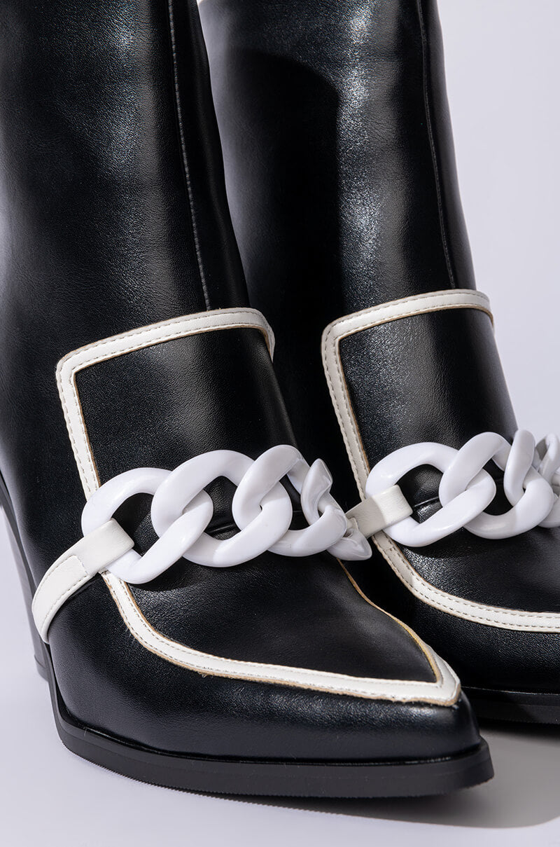 AZALEA WANG WITH OR WITHOUT YOU CHUNKY BOOTIE IN BLACK WHITE