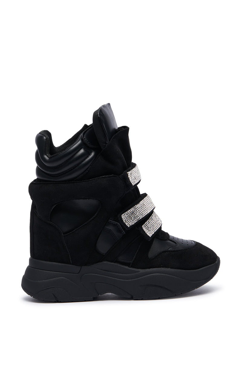 MARANTA BLACK WEDGE SNEAKER