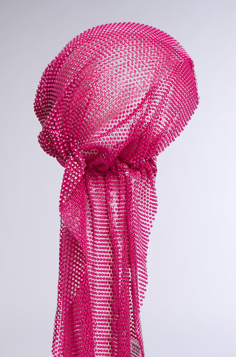 PRETTY IN PINK RHINESTONE HAIR NET