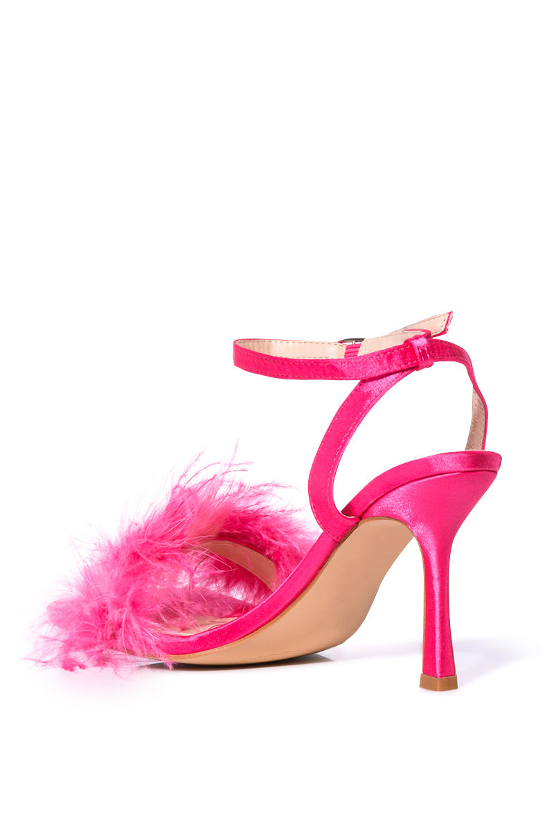 AZALEA WANG LUCINDA FEATHER SANDAL