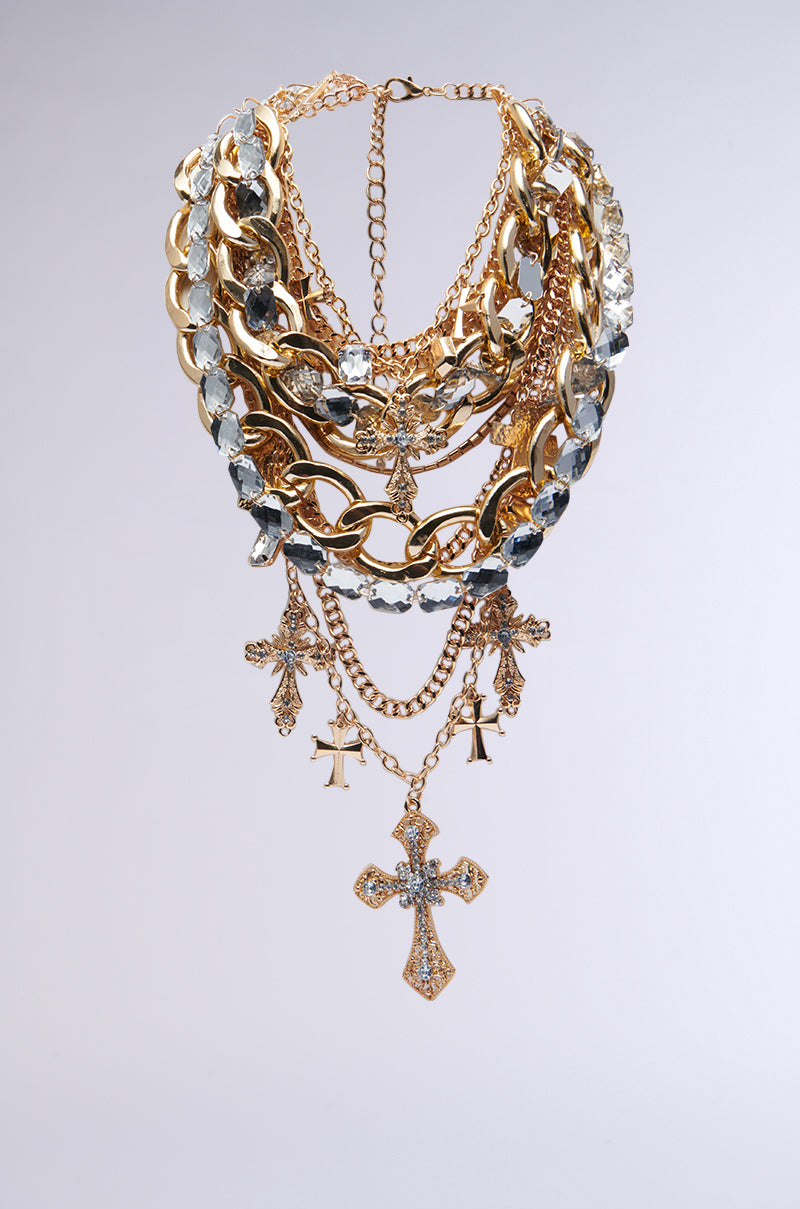 CROSS ME NECKLACE IN GOLD