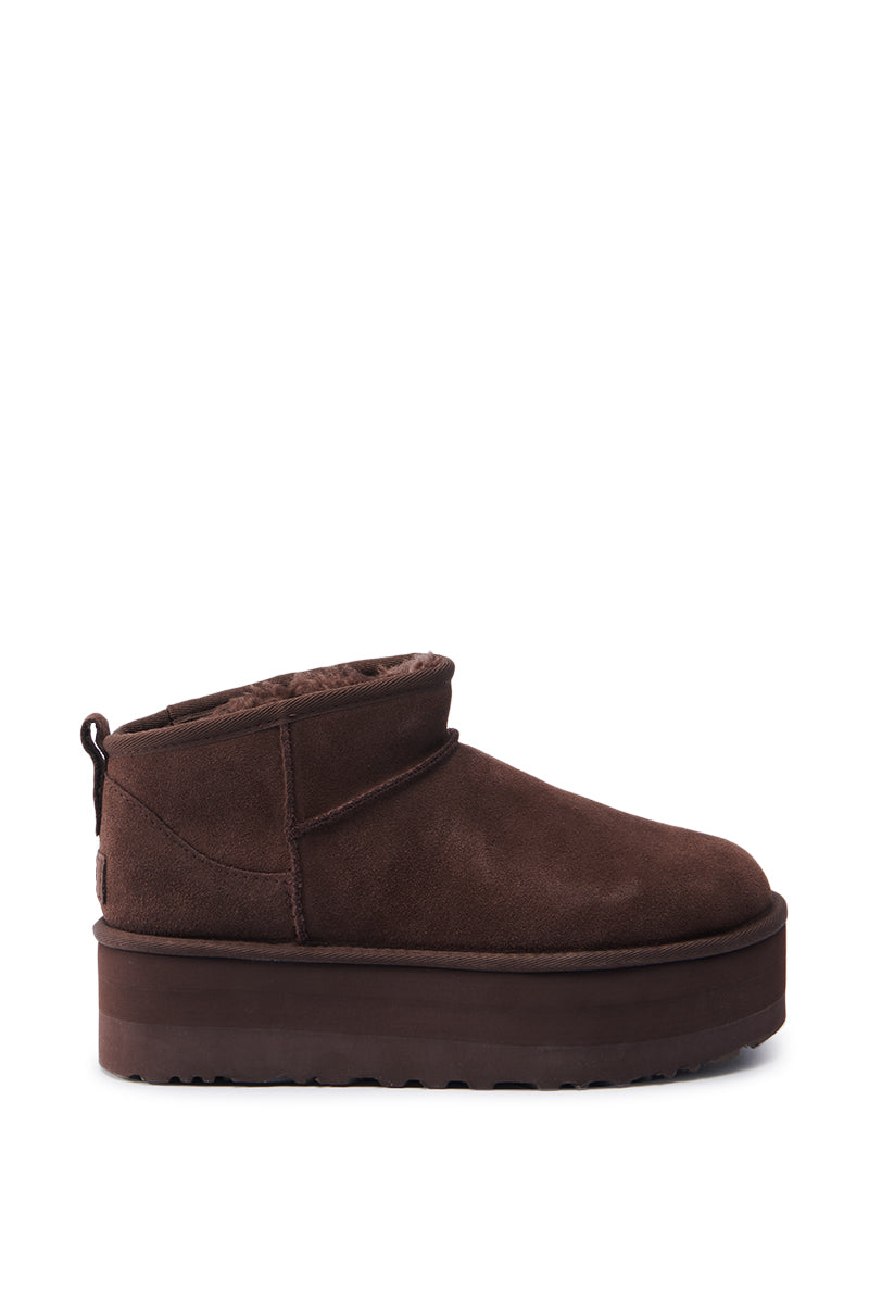 UGG CLASSIC ULTRA MINI PLATFORM IN BROWN