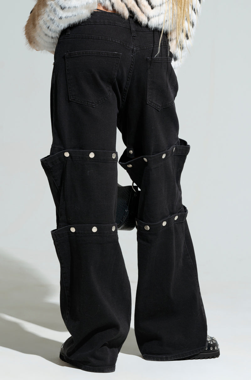 SNAP OUT OF IT DENIM PANT IN BLACK