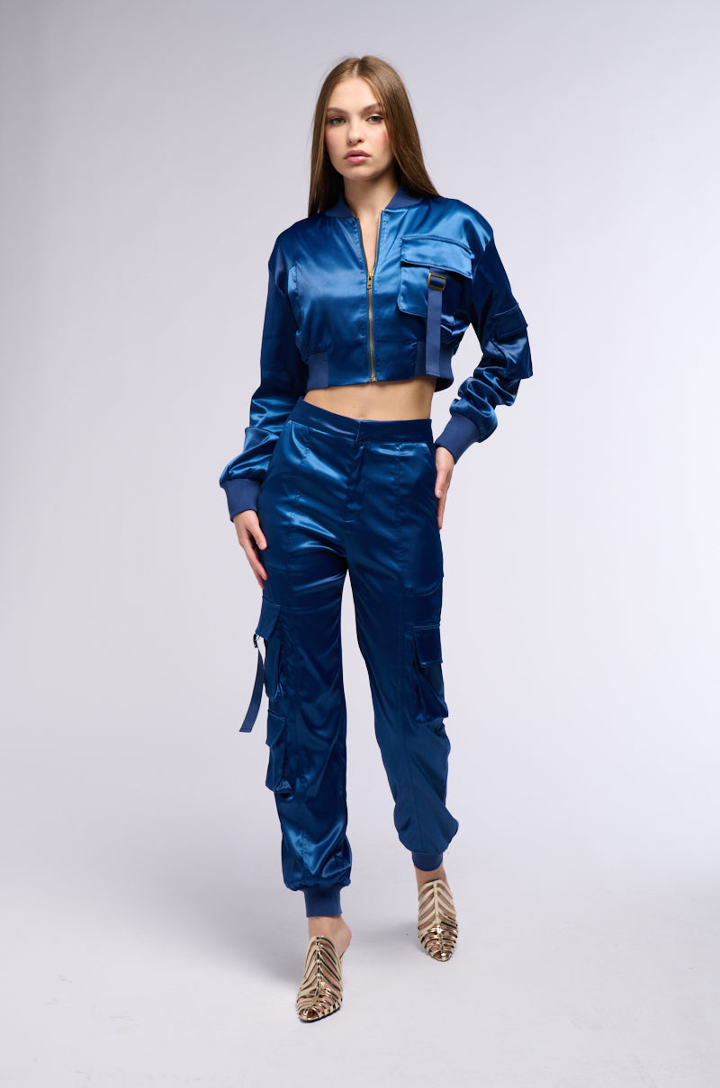 FOR THE THRILL OF IT SATIN JOGGER