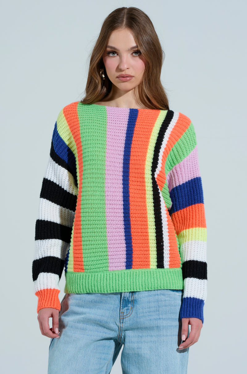 JINX MULTICOLOR STRIPED SWEATER