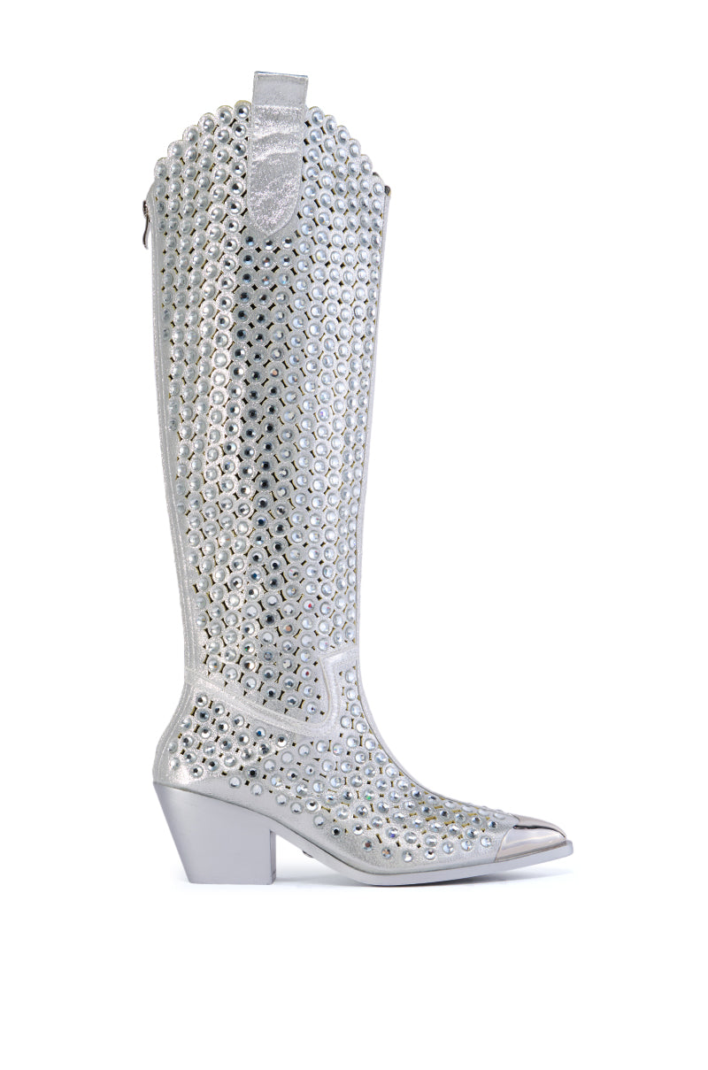 AZALEA WANG RUVIN SILVER WESTERN BOOT