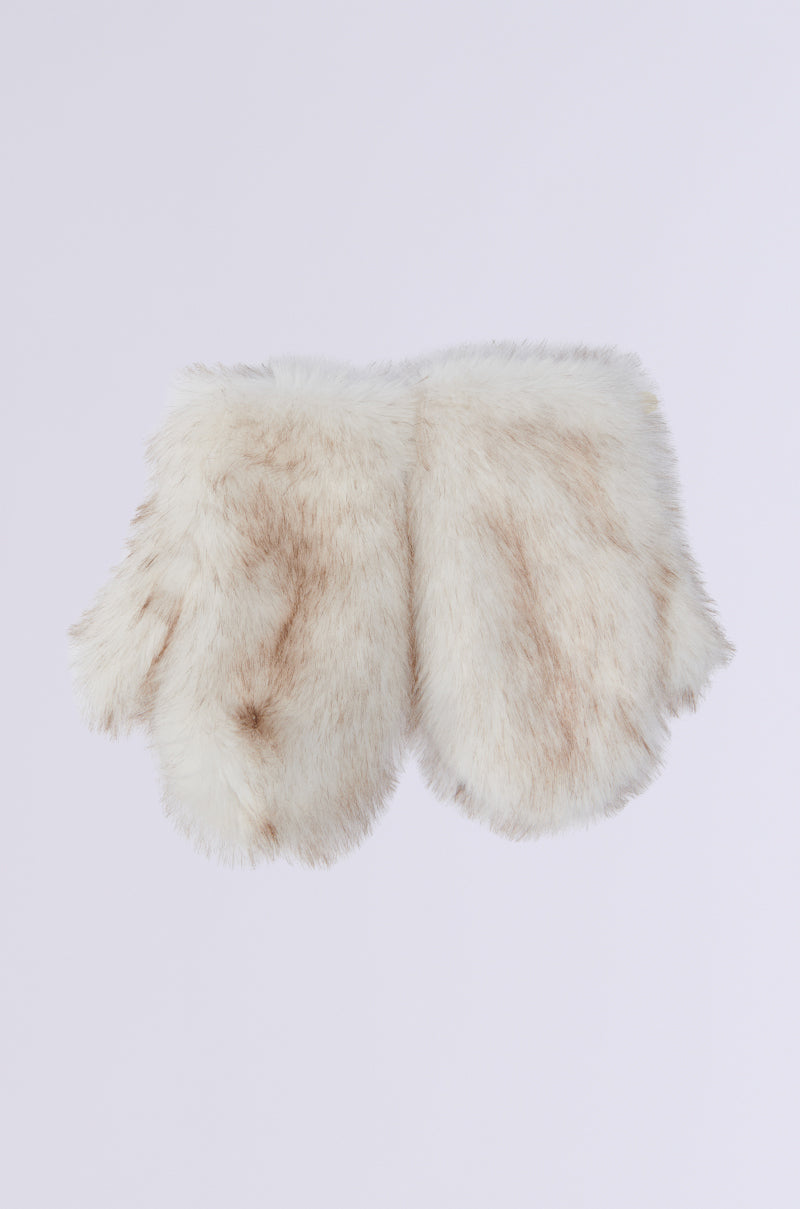 TOASTIE FAUX FUR MITTENS