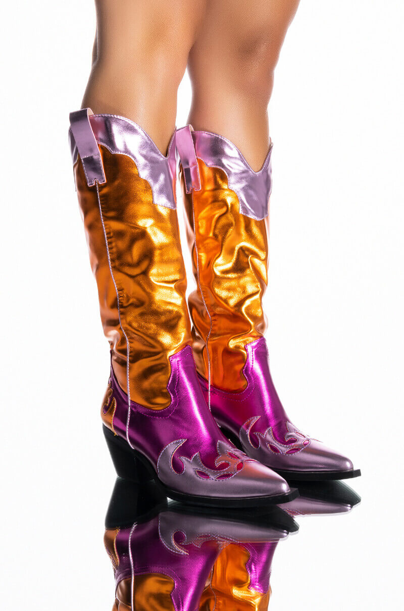 AZALEA WANG SPICE IT UP CHUNKY BOOT IN MULTI