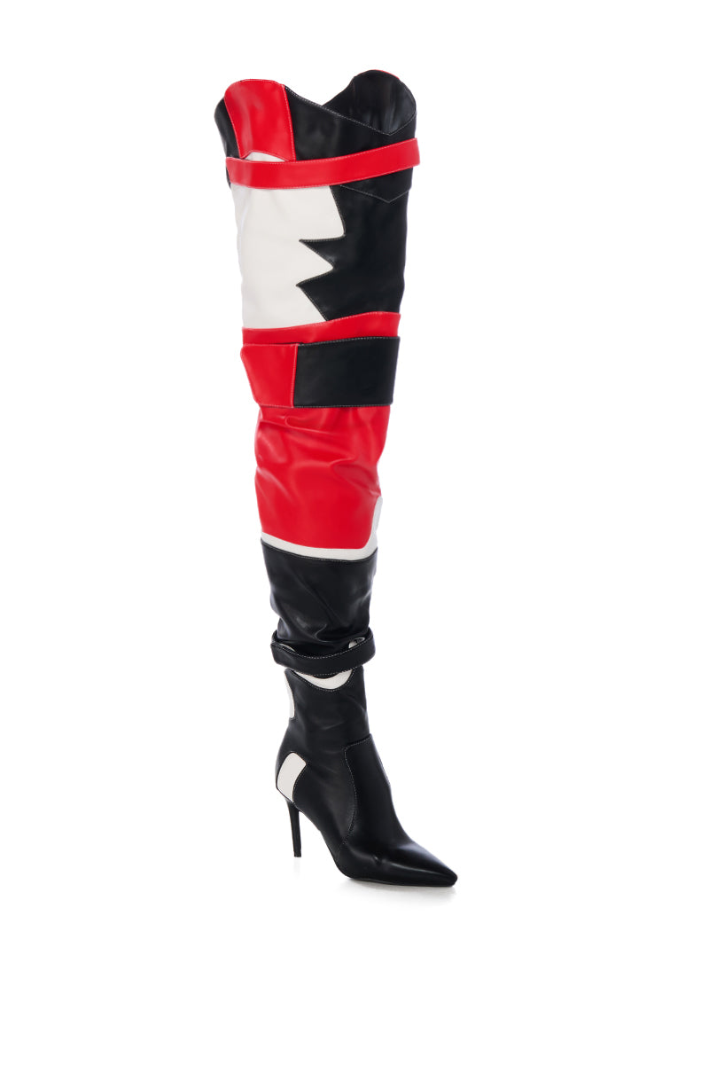 AZALEA WANG SEELEY MULTI THIGH HIGH BOOT