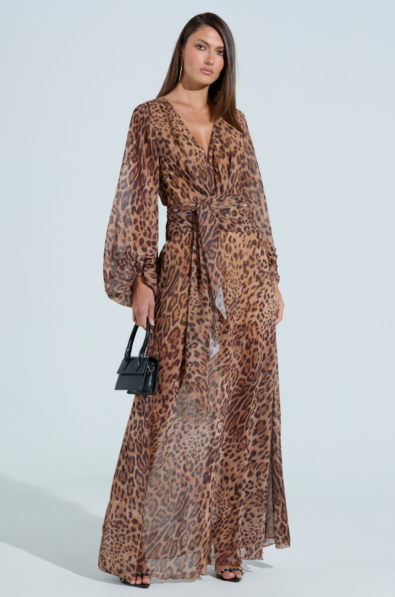 RYAN LEOPARD PRINT MAXI DRESS