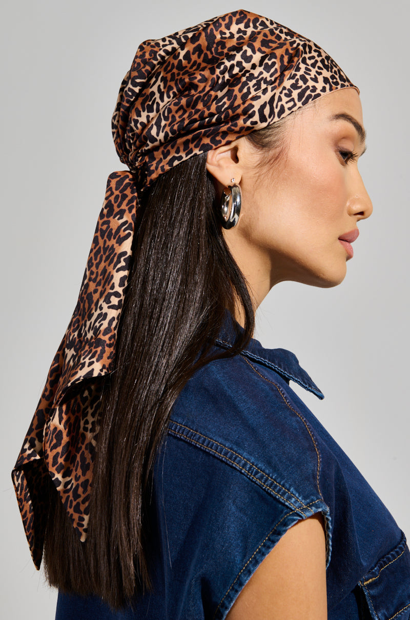 CHEETAH ANIMAL HEAD SCARF