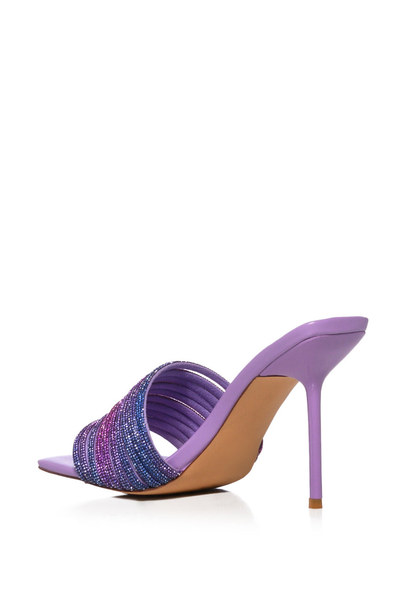 AZALEA WANG FRYE EMBELLISHED STILETTO SANDAL IN PURPLE