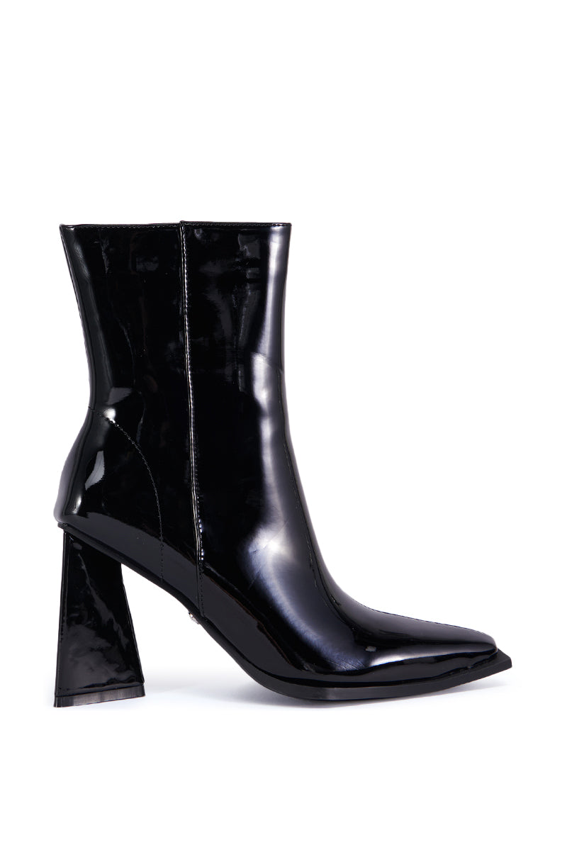 AZALEA WANG KIRIGAN BLACK PATENT BOOTIE