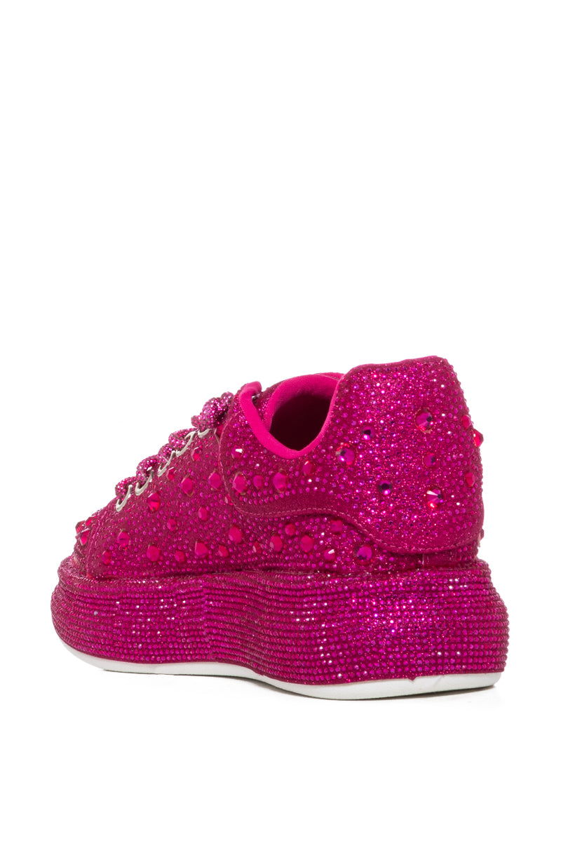 AZALEA WANG STOP AND STARE FLAT SNEAKER IN PINK