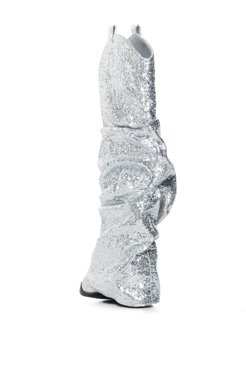 AZALEA WANG SHAWNEE SILVER COWBOY BOOT