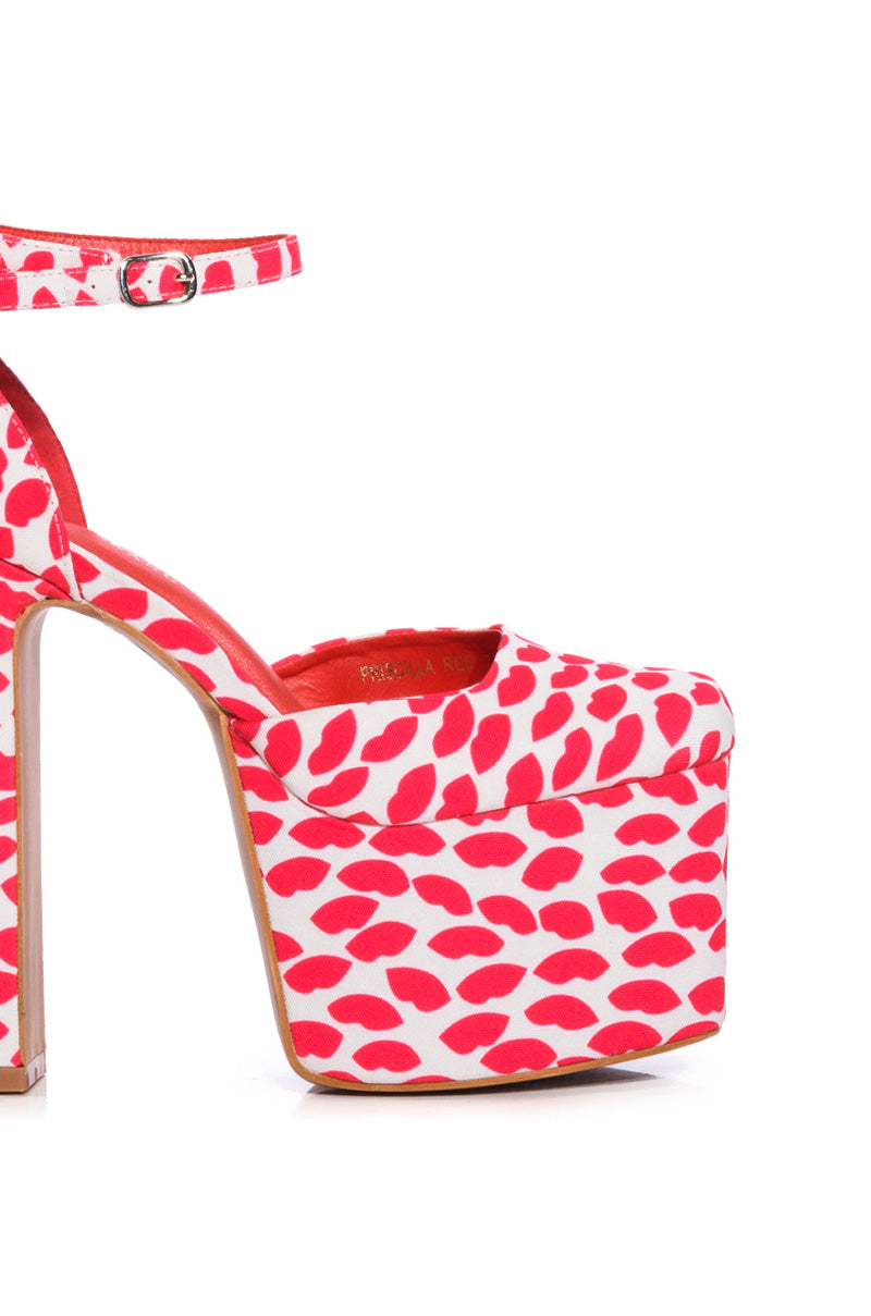 AZALEA WANG PRISCILLA PRINTED PLATFORM PUMP