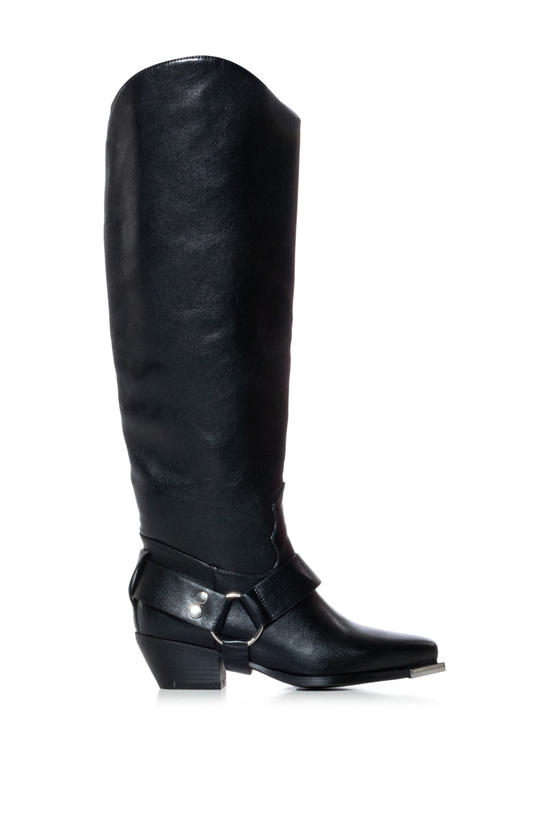 AZALEA WANG LINCOLN PARK BLACK WESTERN BOOT