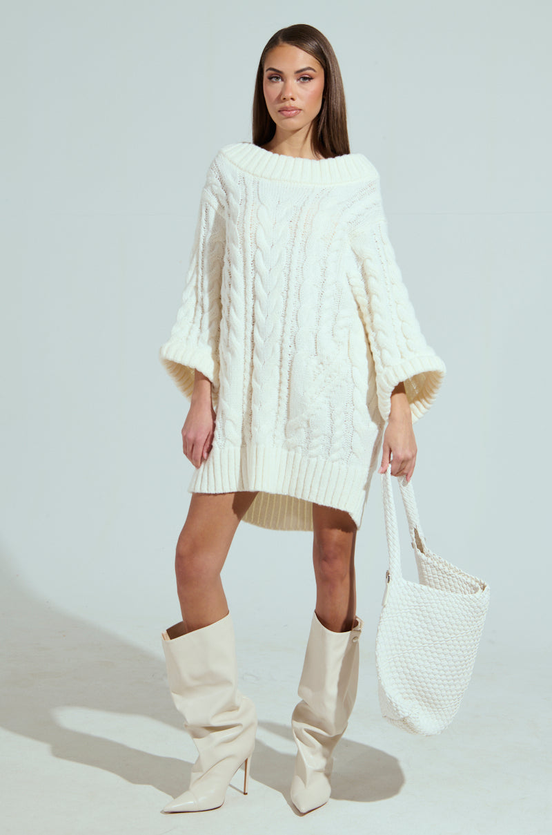 LALA LOVE YOU SWEATER DRESS