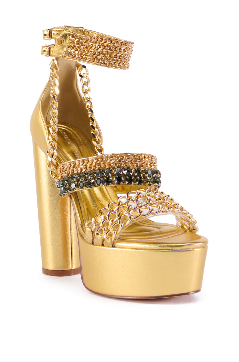 AZALEA WANG SOMARIA GOLD CHAIN SANDAL