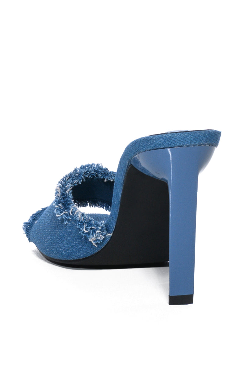 AZALEA WANG JAZI DENIM STILETTO SANDAL